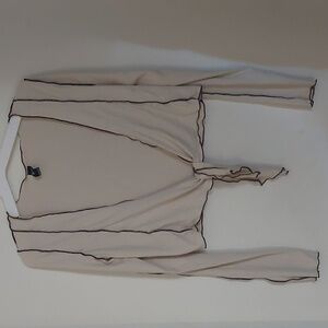 Windsor cream shrug/tie top